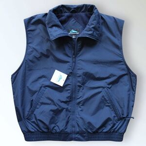 Cozy Tri-Mountain Navy Blue Nylon Fleece Vest